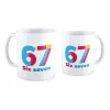 Kubek ZABAWNY 67 six seven