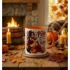Kubek pomarańczowy na HALLOWEEN Piekło dzwoniło chcą swoją Królową