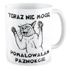Kubek KOCHAM KOTKI Teraz nic nie mogę pomalowałam paznokcie
