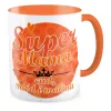 Kubek pomarańczowy na DZIEŃ MATKI Super Mama cud miód i malina