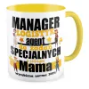 Kubek żółty na DZIEŃ MATKI Do zadań specjalnych Mama norma 300%