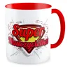Kubek czerwony DZIEŃ NAUCZYCIELA Super Nauczycielka