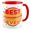 Kubek czerwony DZIEŃ NAUCZYCIELA Best wychowawczyni ever