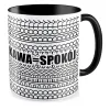 Kubek czarny UKRYTY PRZEKAZ Kawa = spokój