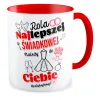 Kubek czerwony ŚLUBNY weselny Rola najlepszej Świadkowej należy do Ciebie
