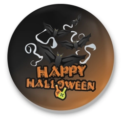 Przypinka na HALLOWEEN Happy party nietoperz