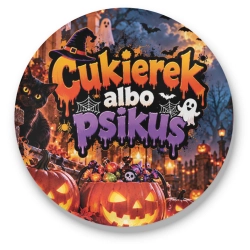 Przypinka na HALLOWEEN Cukierek albo Psikus