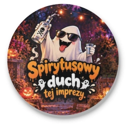 Przypinka na HALLOWEEN Spirytusowy duch tej imprezy