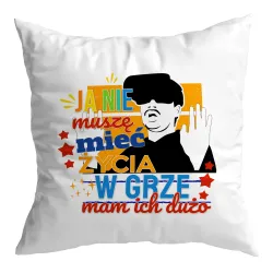 Poduszka dla gracza GAMER życia w grze mam dużo