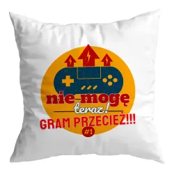 Poduszka dla gracza GAMER nie mogę teraz GRAM