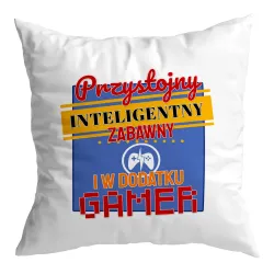 Poduszka dla gracza GAMER przystojny inteligentny zabawny
