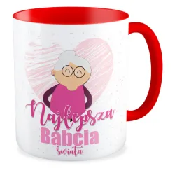 Kubek czerwony dla BABCI Najlepsza Babcia świata