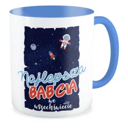 Kubek niebieski dla BABCI Najlepsza Babcia we wszechświecie
