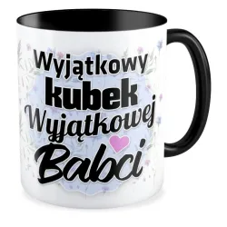 Kubek czarny wyjątkowy dla wyjątkowej BABCI