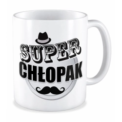 Kubek na DZIEŃ CHŁOPAKA Super Chłopak z wąsem