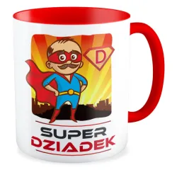 Kubek czerwony dla DZIADKA Super Dziadek