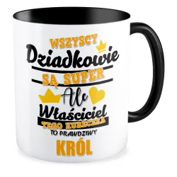 Kubek czarny dla DZIADKA Prawdziwy Król