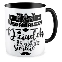 Kubek czarny dla DZIADKA Najwspanialszy na całym świecie