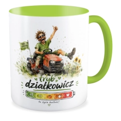 Kubek zielony OGRÓD DZIAŁKA Tryb działkowicz dla Działkowicza