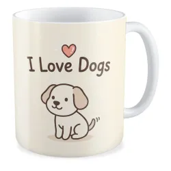 Kubek KOCHAM PIESKI I love dogs