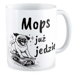 Kubek KOCHAM PIESKI Mops już jedzie