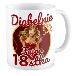 Kubek na URODZINY Diabelnie fajne 18 stka Osiemnastka