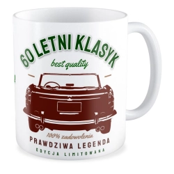 Kubek na URODZINY 60 letni klasyk Prawdziwa legenda Siedemdziesiątka