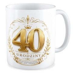Kubek na URODZINY 40 lat doświadczenia Czterdziestka