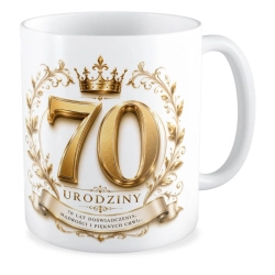 Kubek na URODZINY 70 lat doświadczenia Siedemdziesiątka