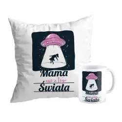 Zestaw poduszka + kubek na DZIEŃ MATKI Mama nie z tego świata