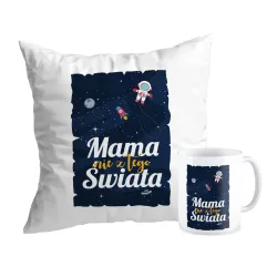 Zestaw poduszka + kubek na DZIEŃ MATKI Mama nie z tego świata