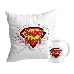 Zestaw poduszka + kubek na DZIEŃ MATKI Super Mom