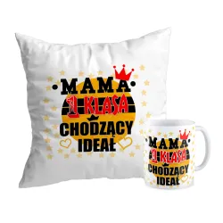 Zestaw poduszka + kubek na DZIEŃ MATKI Mama 1 klasa chodzący ideał