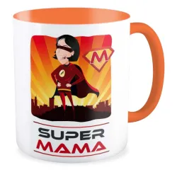 Kubek pomarańczowy na DZIEŃ MATKI Super Mama