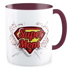 Kubek bordowy na DZIEŃ MATKI Super Mom