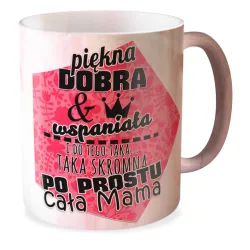 Kubek marmurkowy na DZIEŃ MATKI Piękna dobra wspaniała po prostu Mama
