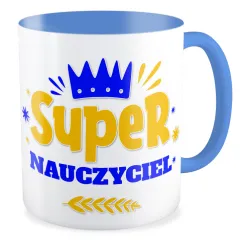 Kubek niebieski DZIEŃ NAUCZYCIELA Super Nauczyciel