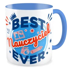 Kubek niebieski DZIEŃ NAUCZYCIELA Best Nauczyciel ever