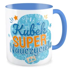 Kubek niebieski DZIEŃ NAUCZYCIELA Super Nauczyciela