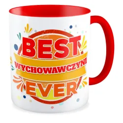 Kubek czerwony DZIEŃ NAUCZYCIELA Best wychowawczyni ever