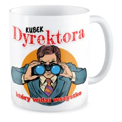 Kubek na DZIEŃ NAUCZYCIELA Dyrektor który widzi wszystko