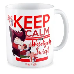 Kubek BOŻE NARODZENIE Keep calm Wesołych Świąt