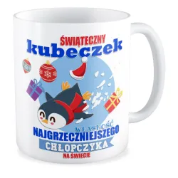 Kubek BOŻE NARODZENIE Świąteczny kubeczek Chłopczyka