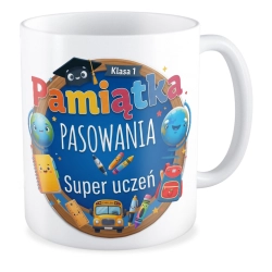 Kubek na PASOWANIE Pamiątka pasowania super uczeń