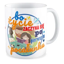 Kubek MIŁOSNY na WALENTYNKI Zaczyna się po pierwszym pocałunku