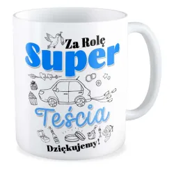 Kubek ŚLUBNY weselny Za rolę super Teścia Dziękujemy