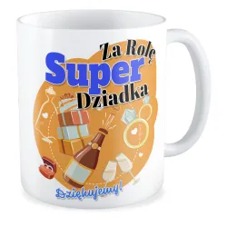 Kubek ŚLUBNY weselny Za rolę super Dziadka Dziękujemy