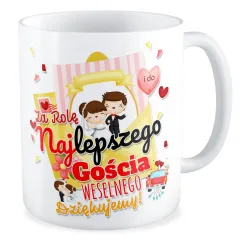 Kubek ŚLUBNY weselny Za rolę najlepszego Gościa weselnego Dziękujemy