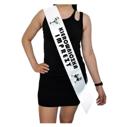 Szarfa BIAŁA Wieczór Panieński Kierowniczka imprezy