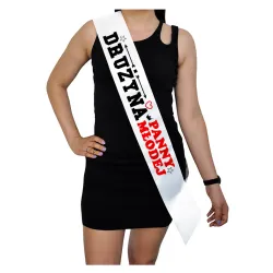 Szarfa BIAŁA Wieczór Panieński Drużyna panny młodej